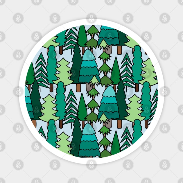 Evergreen Forest Magnet by HLeslie Design